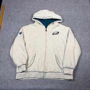 NFL Pro Line Philadelphia Eagles Zip Hoodie Oatmeal Speckled XL Mens